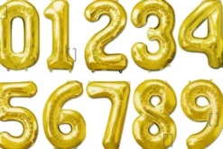 Folie ballon tal 66 cm i Guld