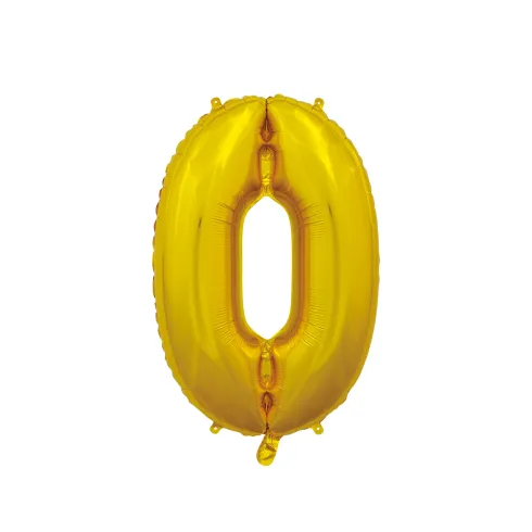 Folie ballon tal 66 cm i Guld