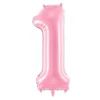 Folie ballon 1-TAL 86 cm Lyserød