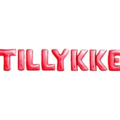 Folie ballon TILLYKKE RØD