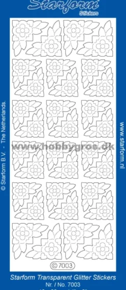 Glitterstickers med Blomsterhjørner
