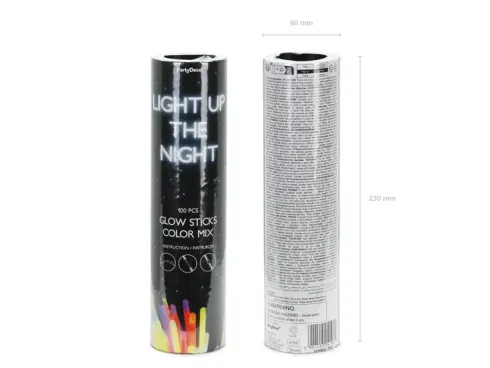 Glow sticks - knæklys 100 stk.