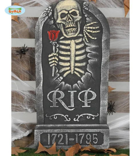 Gravsten 32x65 cm RIP SKELET