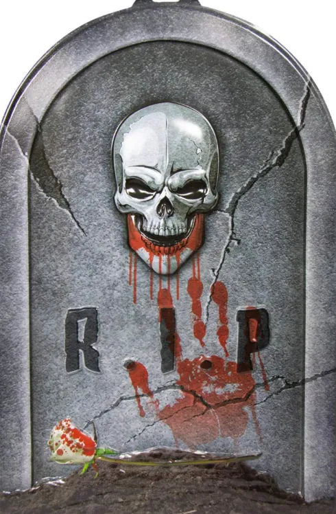 Gravsten 38x58 R.I.P. 3d i plast