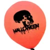 Halloween balloner i orange med kranie