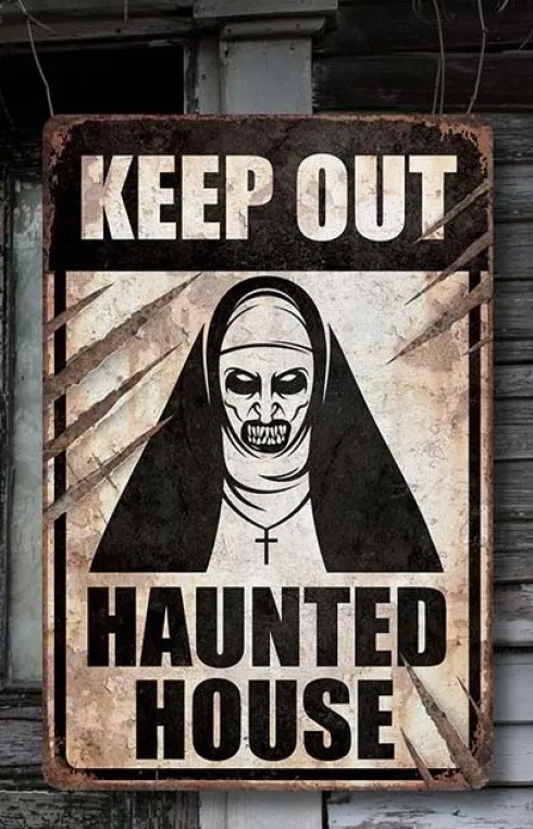 Halloween Horror skilt - Haunted house