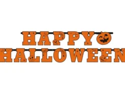 Halloween Kartonbanner i orange