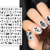 Halloween - Negle stickers, sorte