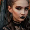 Halloween øreringe som sorte kister