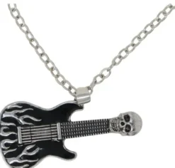Halskæde med Rock-guitar i metal