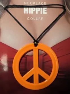 Halssnor med Peace tegn i orange
