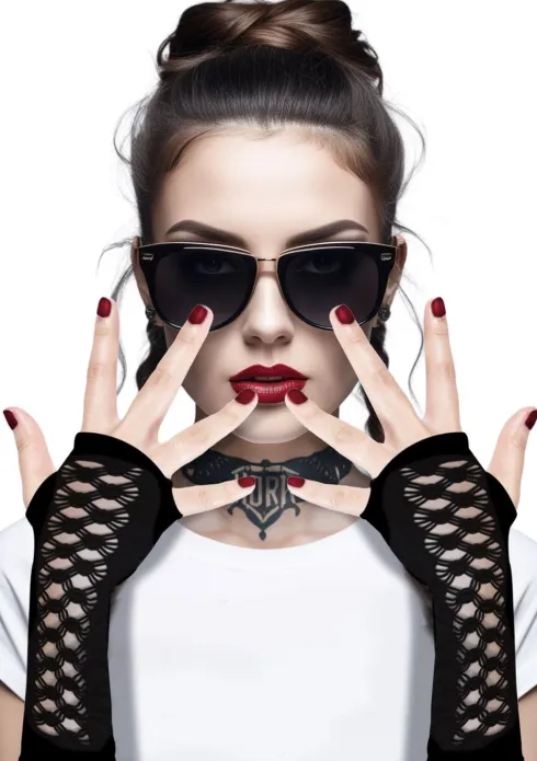 Handsker sorte - gothic