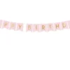 Happy Birthday banner i lyserød