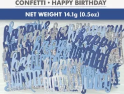 Happy Birthday konfetti i Blå