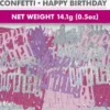 Happy Birthday konfetti i Rosa