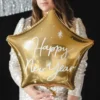 Happy new year Folie stjerne ballon