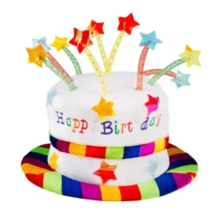 Hat Rainbow cake 'Happy birthday'