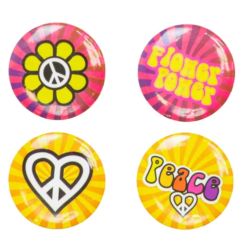 4 Hippie Badges