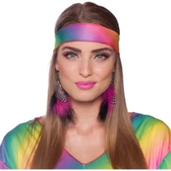 Hippie øreringe med fjer