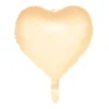 Hjerte folieballon pastel Gul