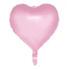 Hjerte folieballon pastel Lyserød