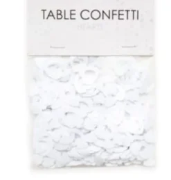 Hjerte konfetti i hvid