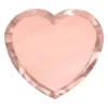 Hjerte paptallerkener i Rosegold