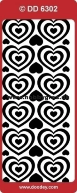 Hjertestickers 12x5 størrelser