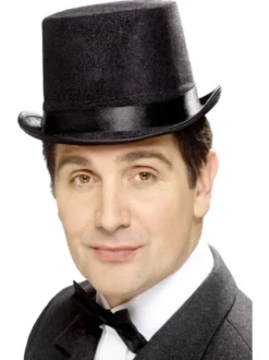 Høj Hat i sort velour