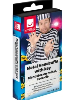 Håndjern i metal med nøgle