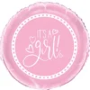Its a girl folieballon i lyserød