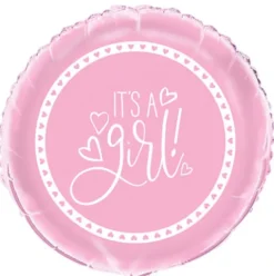 Its a girl folieballon i lyserød