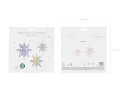 Jule dekoration - Snow Flake 6stk iriserende