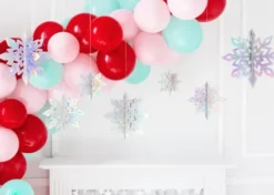 Jule dekoration - Snow Flake 6stk iriserende