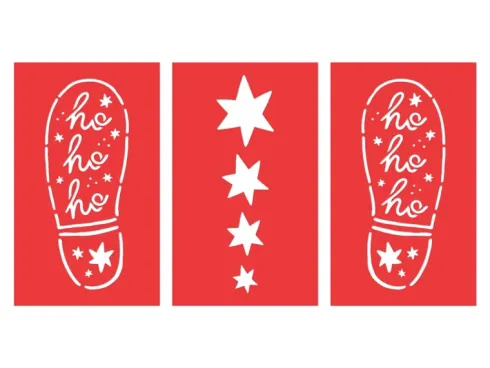 Julemandens fodspor - stickers