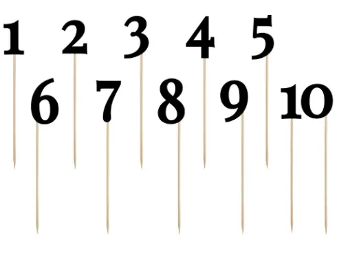 Kagetopper numre 0-9