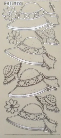 Klare stickers med damehatte