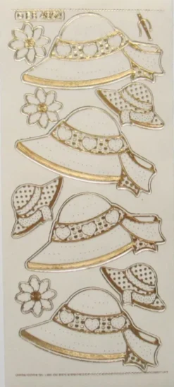 Klare stickers med damehatte