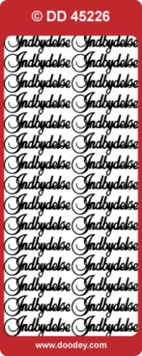 Klæbeark m. Indbydelse
