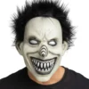 Klovne latex maske - sort/hvid