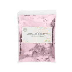 Konfetti firkant metallic - rosa guld