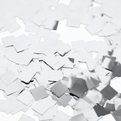 Konfetti firkant metallic - sølv