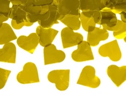 Konfettirør med Guld hjerter