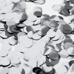 Konfetti rund metallic - sølv