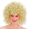Krøllet paryk BLOND stor