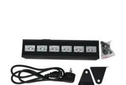 6 led uv lys til halloween - sort - indendørs