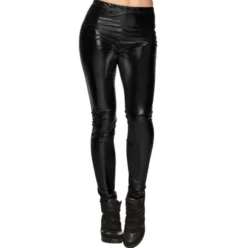Leggings Metallic Sort
