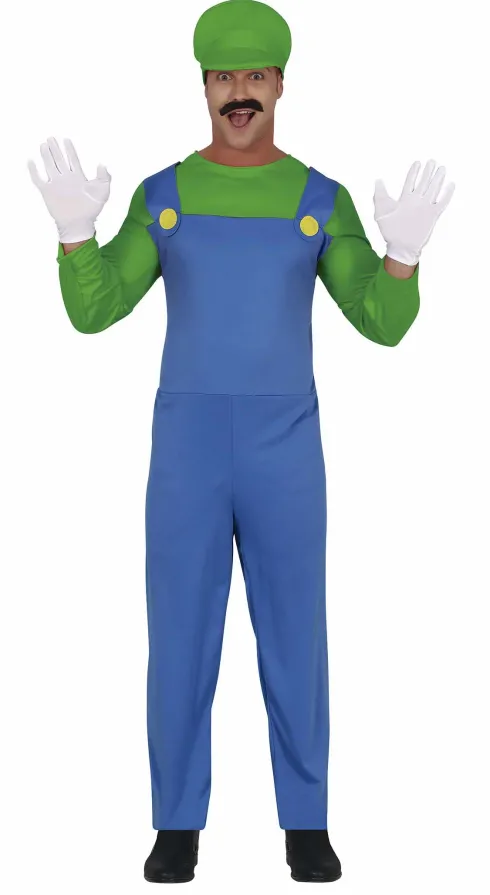 Mekaniker Grøn med blå overalls