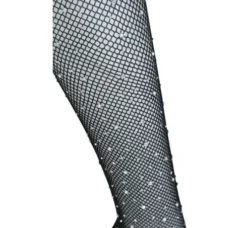 Mesh strømpebukser med rhinestones