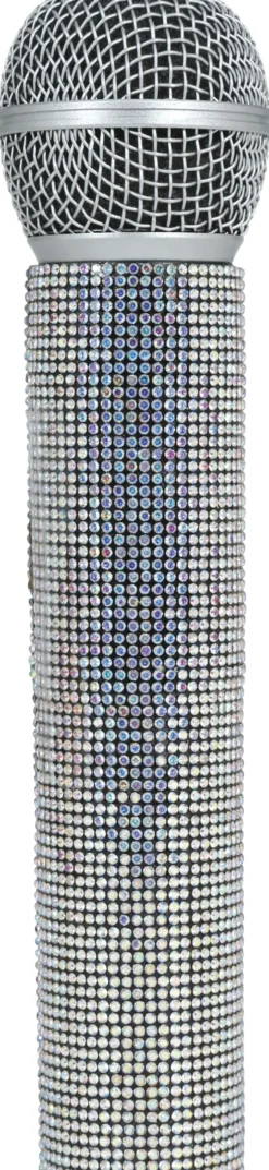 Mikrofon i sølvglitter
